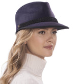 Sombrero Genuino de Diseñador Eric Javits NY - Clia - Color Morado/Negro